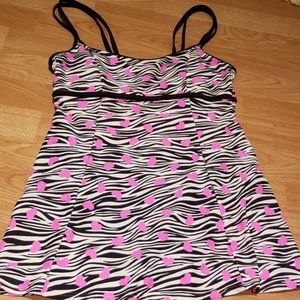 Zebra and heart one swimsuit
